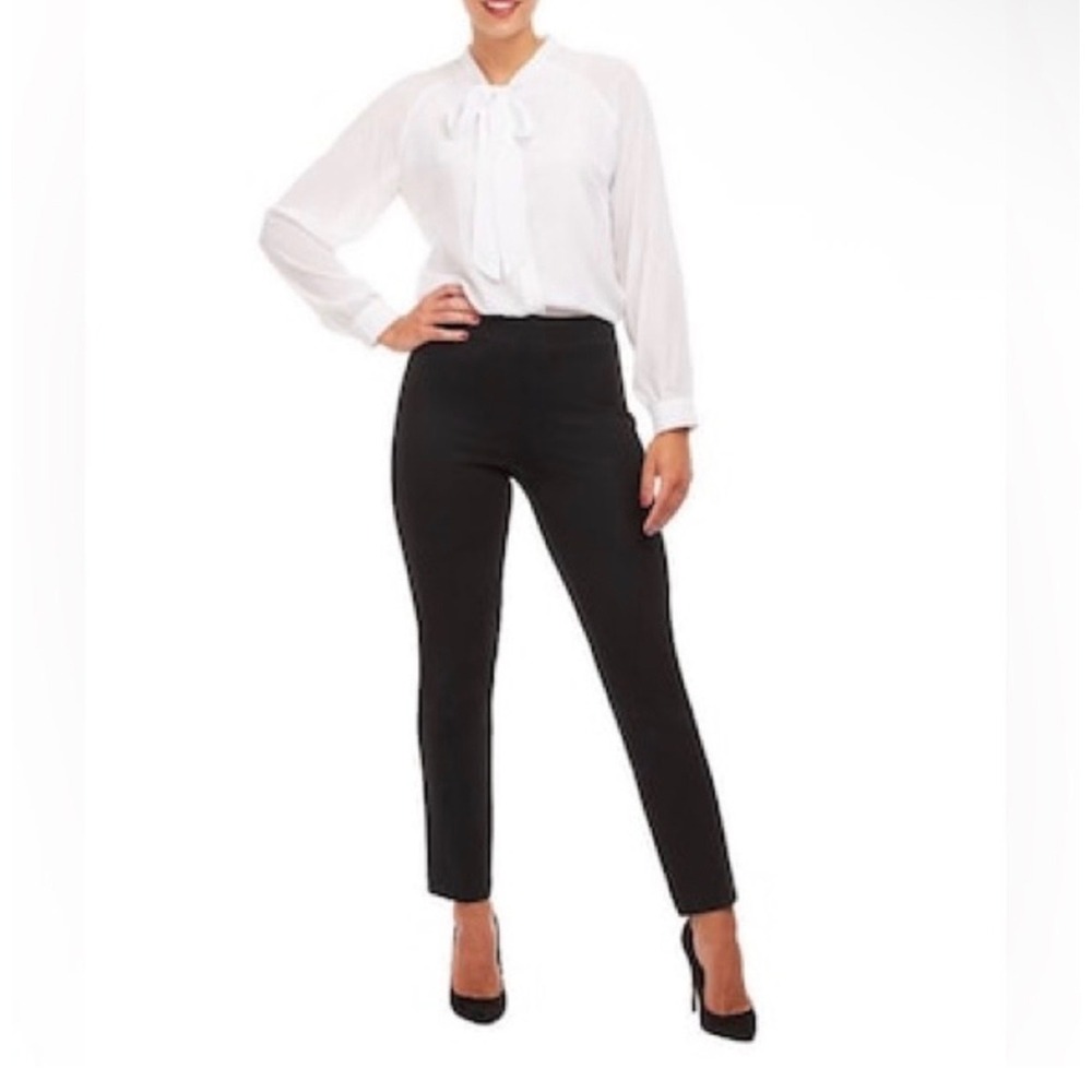 SPANX PerfectFit Ponte Straight Leg Pull On Pants Black Size Large